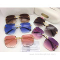 High Quality Square Rimless Sunglasses For Women